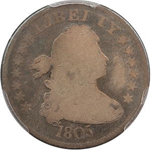 1805 B-2 Draped Bust Quarter PCGS G4 Problem-Free Subtle Toning